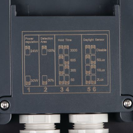 LED Venkovní stropní svítidlo se senzorem pohybu BENO LED/24/30W/230V 3000/3500/4000K IP65 antracit hranatý