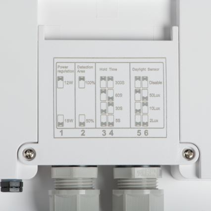 LED Venkovní stropní svítidlo se senzorem pohybu BENO LED/24/30W/230V 3000/3500/4000K IP65 bílá hranatý