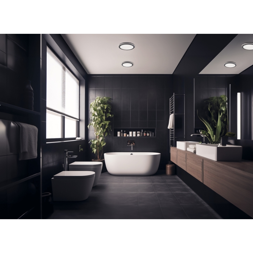 LED Venkovní stropní svítidlo BENO LED/24/30W/230V 3000/3500/4000K IP65 antracit kulatý