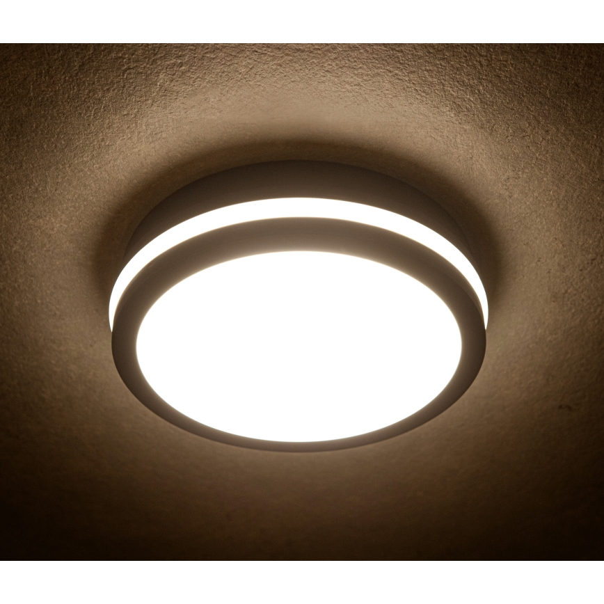LED Venkovní stropní svítidlo BENO LED/24/30W/230V 3000/3500/4000K IP65 antracit kulatý
