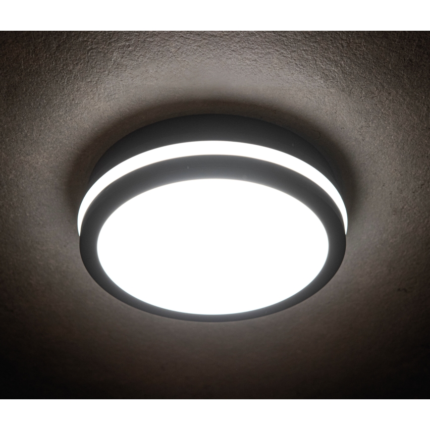 LED Venkovní stropní svítidlo BENO LED/24/30W/230V 3000/3500/4000K IP65 antracit kulatý