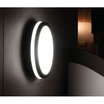 LED Venkovní stropní svítidlo BENO LED/24/30W/230V 3000/3500/4000K IP65 antracit kulatý