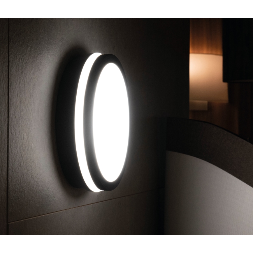 LED Venkovní stropní svítidlo BENO LED/24/30W/230V 3000/3500/4000K IP65 antracit kulatý