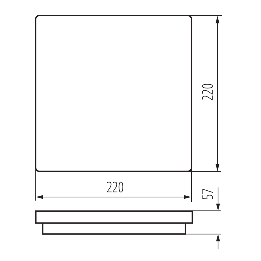 LED Venkovní stropní svítidlo se senzorem pohybu BENO LED/12/18W/230V 3000/3500/4000K IP65 antracit hranatý