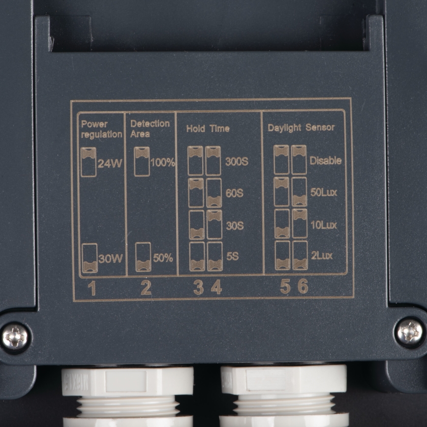 LED Venkovní stropní svítidlo se senzorem pohybu BENO LED/12/18W/230V 3000/3500/4000K IP65 antracit kulatý