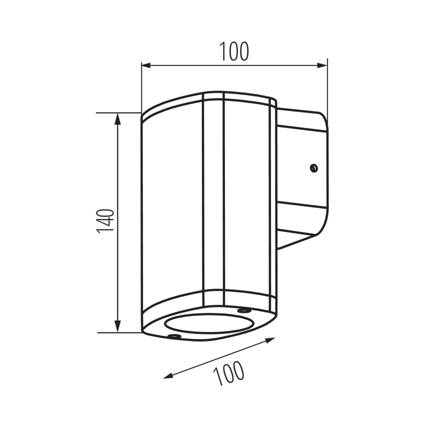 Venkovní nástěnné svítidlo ZEVI 1xGU10/10W/230V IP54 černá