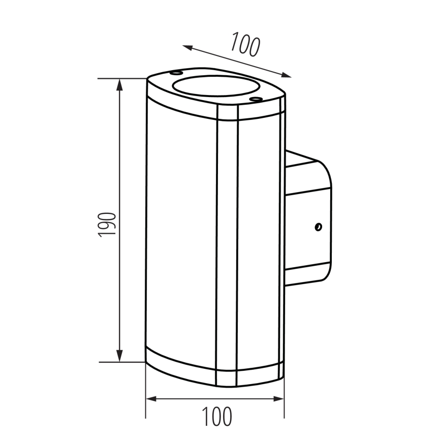 Venkovní nástěnné svítidlo ZEVI 2xGU10/10W/230V IP54 černá