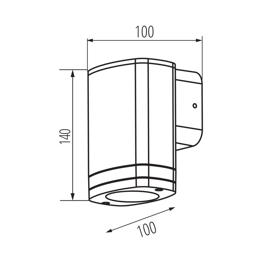 Venkovní nástěnné svítidlo ZEVI 1xGU10/10W/230V IP54 černá