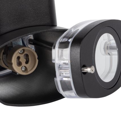 Venkovní nástěnné svítidlo ZEVI 2xGU10/10W/230V IP54 černá