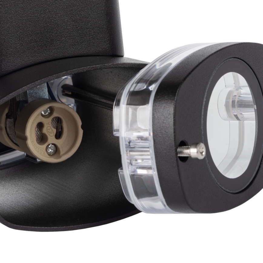 Venkovní nástěnné svítidlo ZEVI 2xGU10/10W/230V IP54 černá