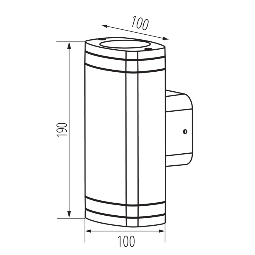 Venkovní nástěnné svítidlo ZEVI 2xGU10/10W/230V IP54 černá