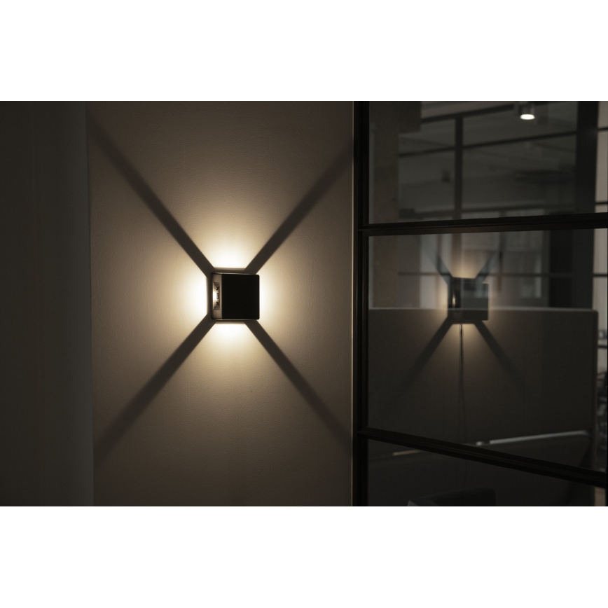 LED Venkovní nástěnné svítidlo REFAZI LED/6W/230V IP54 černá