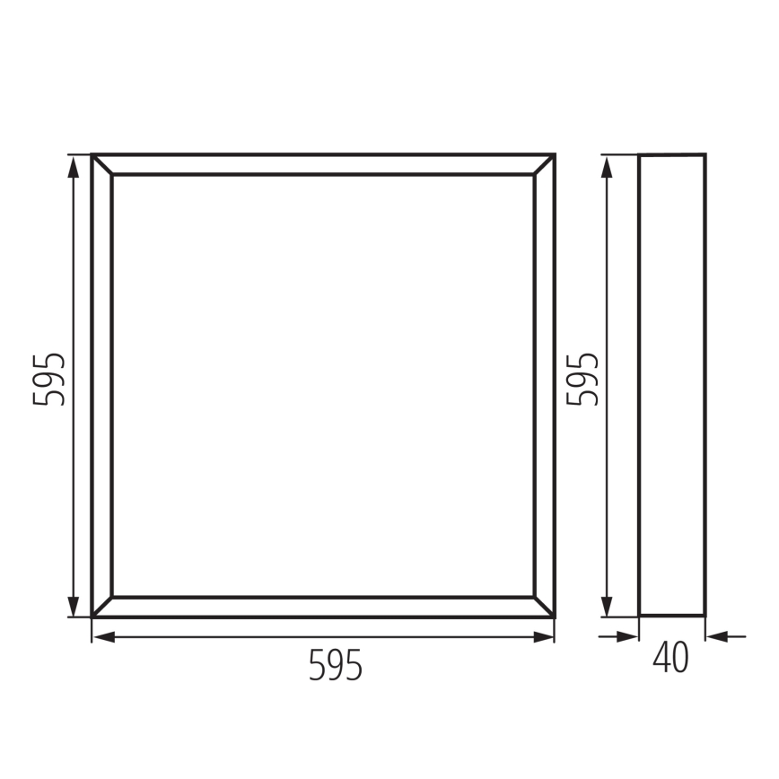 LED Přisazený panel BLINGO AIO LED/40W/230V 3000/4000/6500K 60x60 cm CRI 90