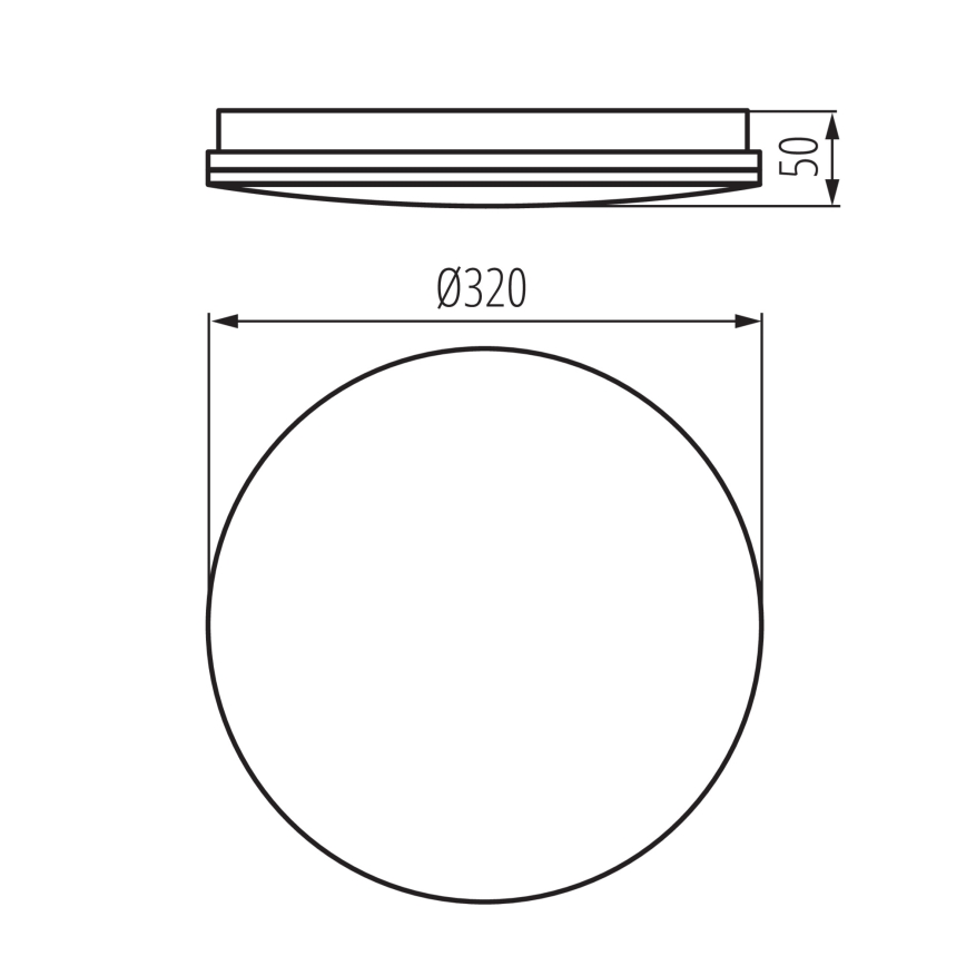 LED Koupelnové stropní svítidlo ENELO LED/17W/230V pr. 32 cm IP44