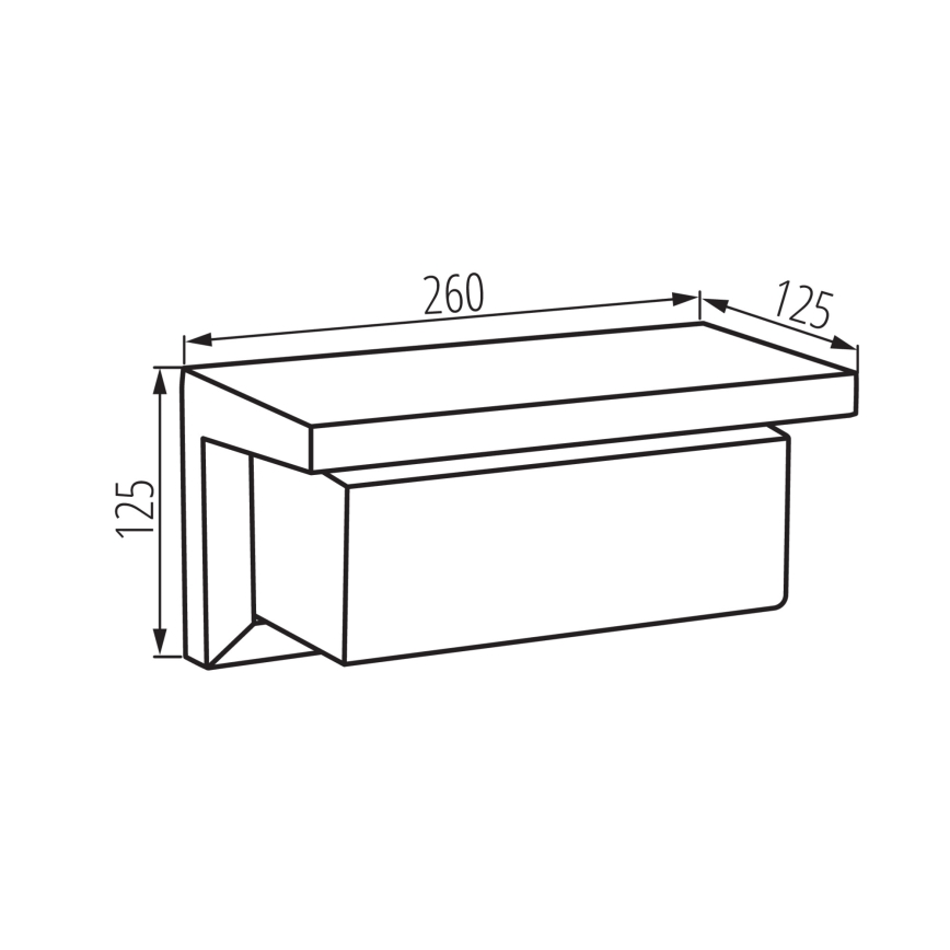 LED Venkovní nástěnné svítidlo LERTO LED/12W/230V IP54 černá