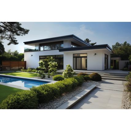 LED Venkovní nástěnné svítidlo se senzorem pohybu a soumraku XERTO LED/20W/230V 3000/4000/6500K IP44 černá