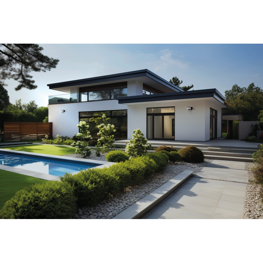 LED Venkovní nástěnné svítidlo se senzorem pohybu a soumraku XERTO LED/20W/230V 3000/4000/6500K IP44 černá