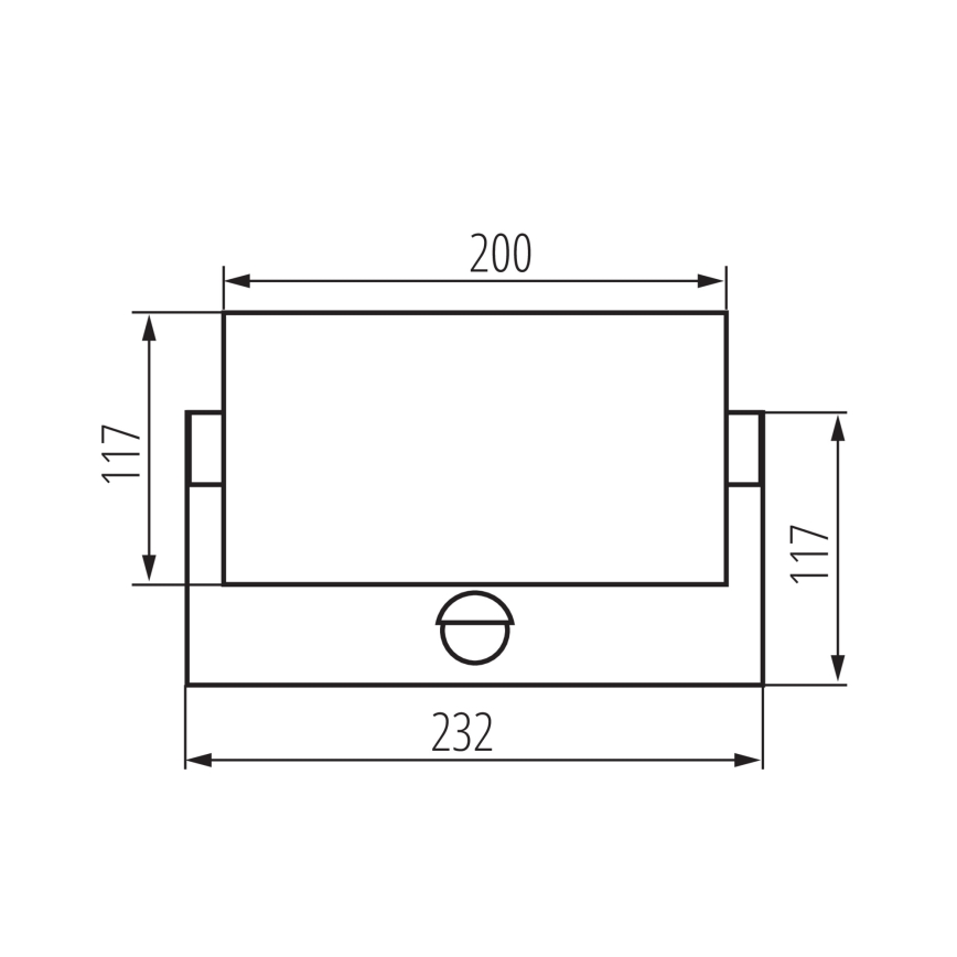 LED Venkovní nástěnné svítidlo se senzorem pohybu a soumraku XERTO LED/20W/230V 3000/4000/6500K IP44 černá