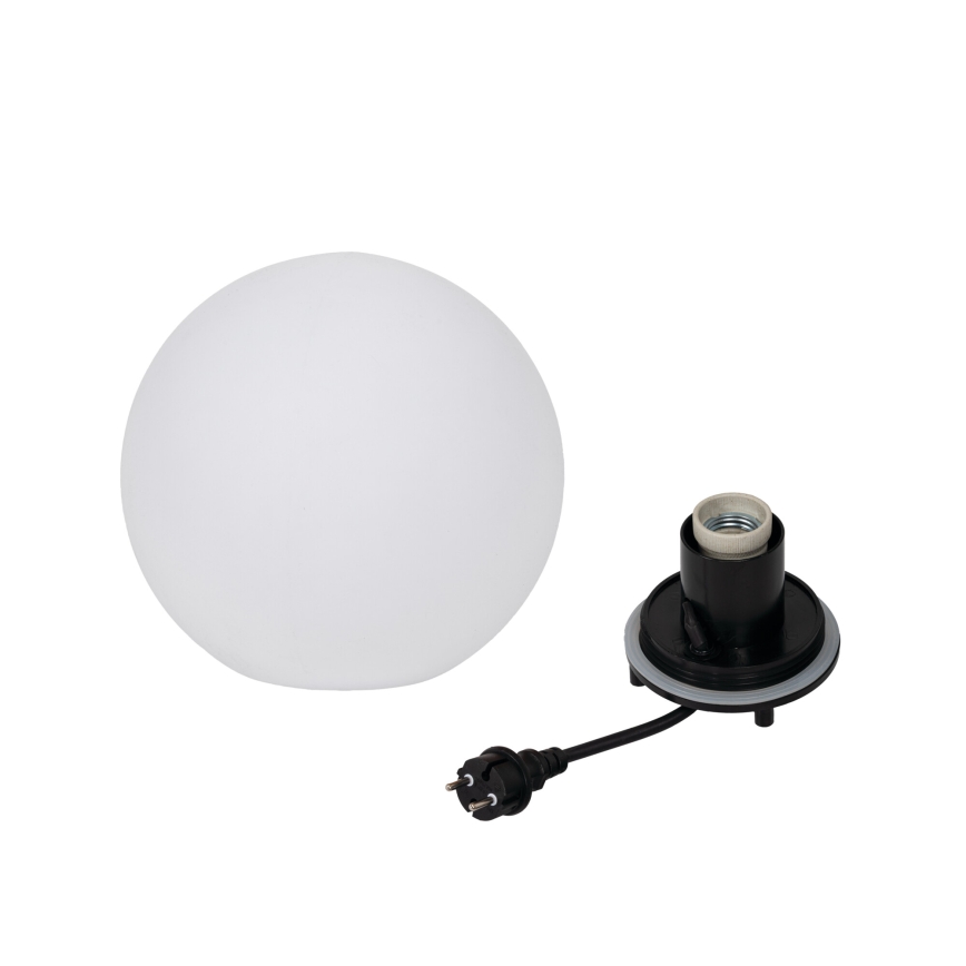 Venkovní lampa STONO 1xE27/15W/230V pr. 20 cm IP65 bílá