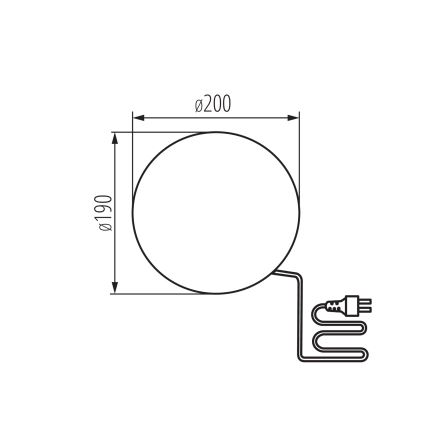 Venkovní lampa STONO 1xE27/15W/230V pr. 20 cm IP65 bílá