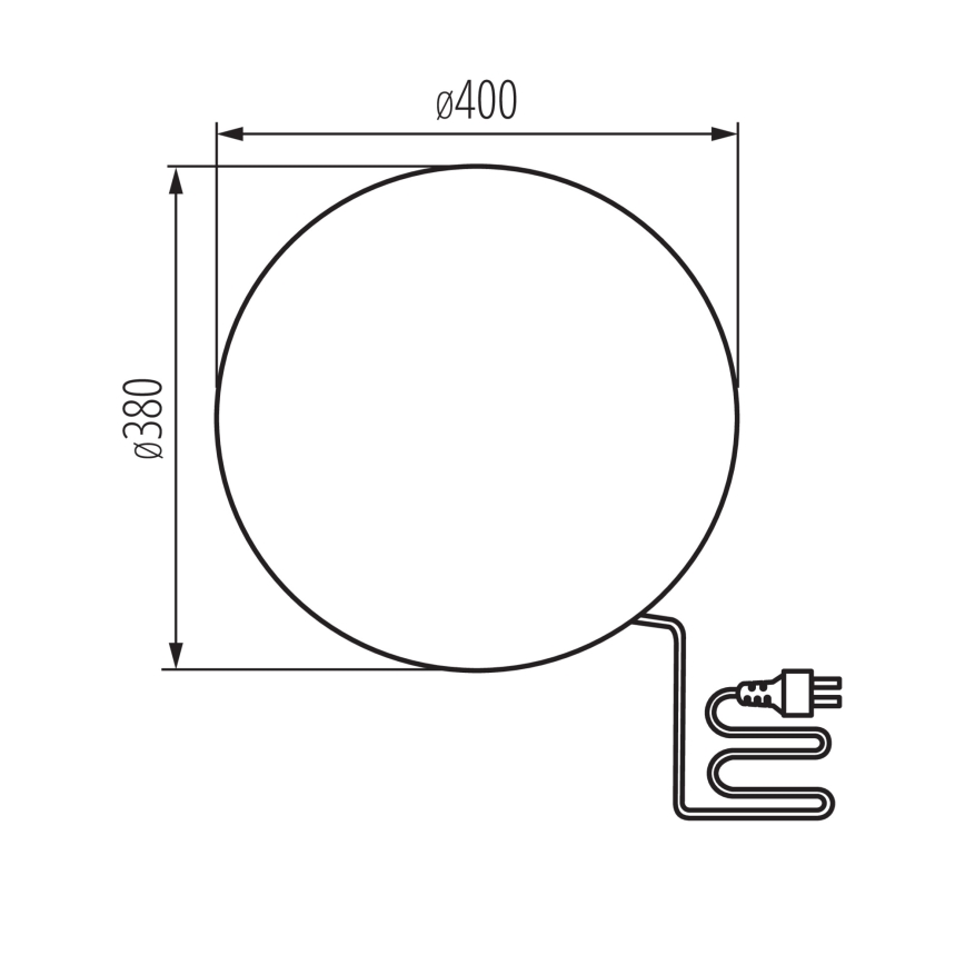 Venkovní lampa STONO 1xE27/20W/230V pr. 40 cm IP65 bílá