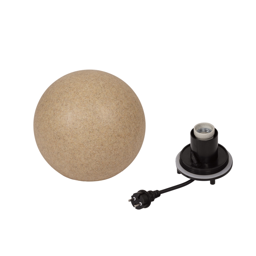 Venkovní lampa STONO 1xE27/15W/230V pr. 20 cm IP65 béžová