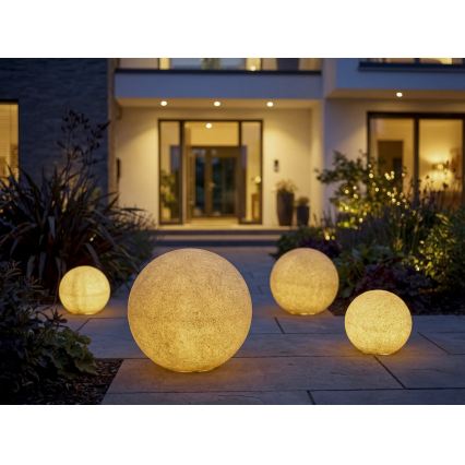 Venkovní lampa STONO 1xE27/20W/230V pr. 40 cm IP65 béžová