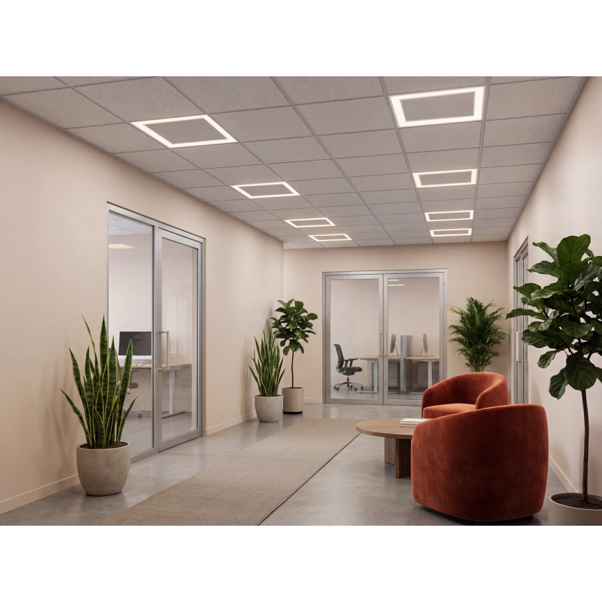 LED Podhledový rám AVAR LED/32W/230V 3000/4000/6000K 60x60 cm UGR19