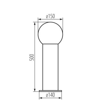 Venkovní lampa STONO 1xE27/15W/230V 50 cm IP65 antracit