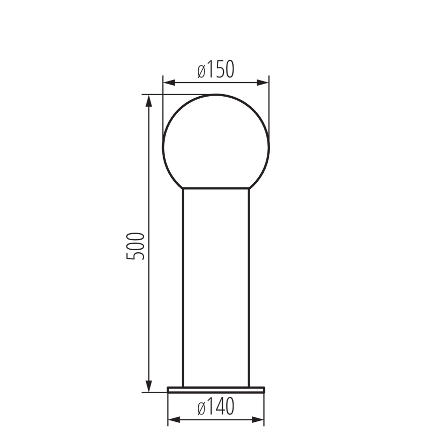 Venkovní lampa STONO 1xE27/15W/230V 50 cm IP65 antracit