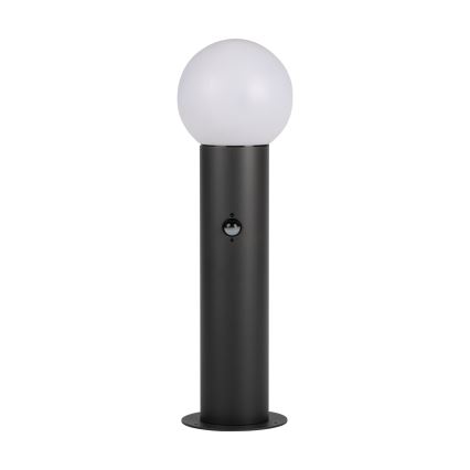 Venkovní lampa se senzorem pohybu a soumraku STONO 1xE27/15W/230V 50 cm IP65 antracit