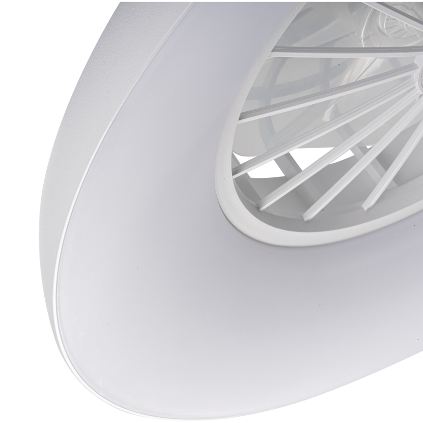 LED RGBW Stmívatelné stropní svítidlo s ventilátorem PLAVE PAN LED/24W/230V 3000-6500K pr. 48,5 cm bílá + dálkové ovládání