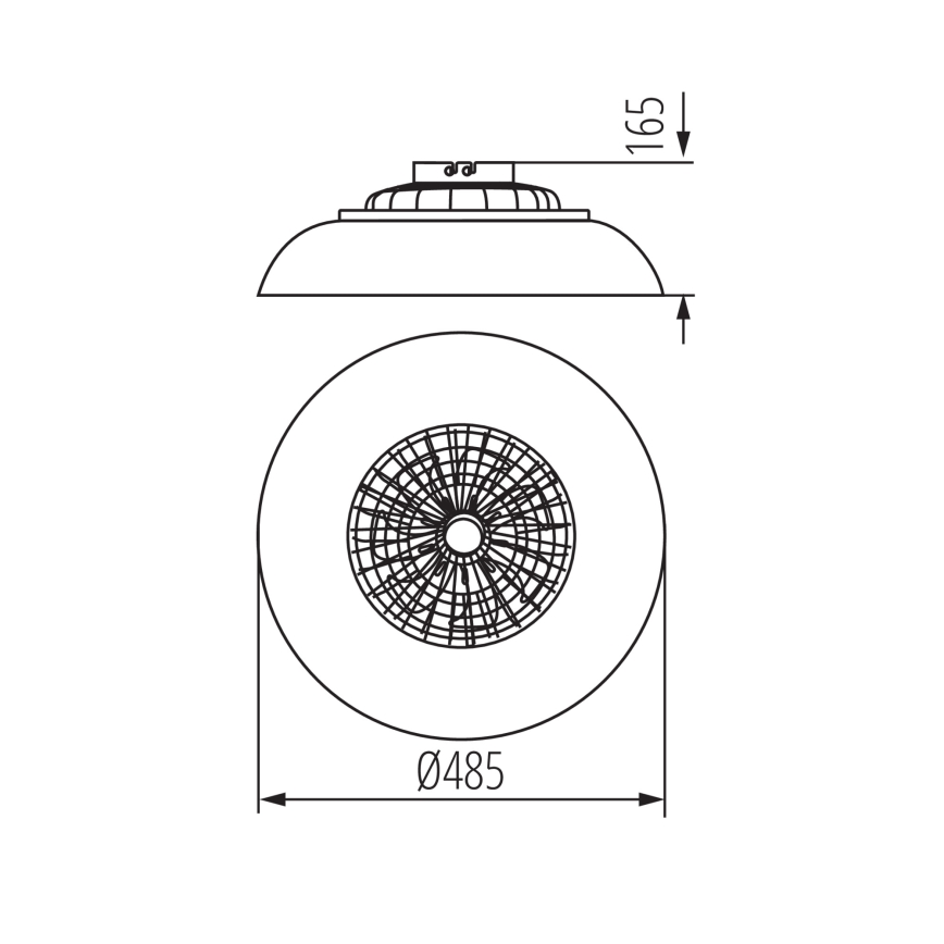 LED RGBW Stmívatelné stropní svítidlo s ventilátorem PLAVE PAN LED/24W/230V 3000-6500K pr. 48,5 cm bílá + dálkové ovládání