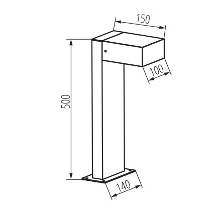 Venkovní lampa LEGINO 1xGX53/11W/230V 50 cm IP65 antracit