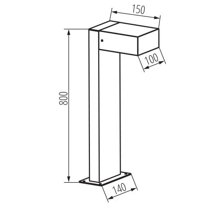 Venkovní lampa LEGINO 1xGX53/11W/230V 80 cm IP65 antracit
