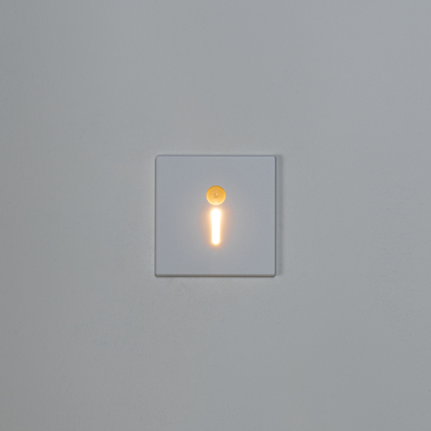 LED Schodišťové svítidlo se senzorem pohybu a soumraku MAGNIK LED/1,7W/230V 2700/3300/3900/4600/5700K bílá hranatý
