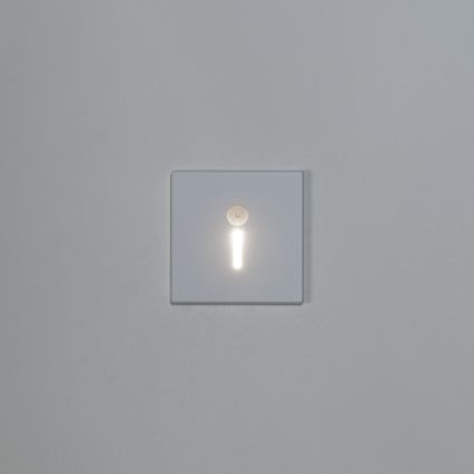 LED Schodišťové svítidlo se senzorem pohybu a soumraku MAGNIK LED/1,7W/230V 2700/3300/3900/4600/5700K bílá hranatý