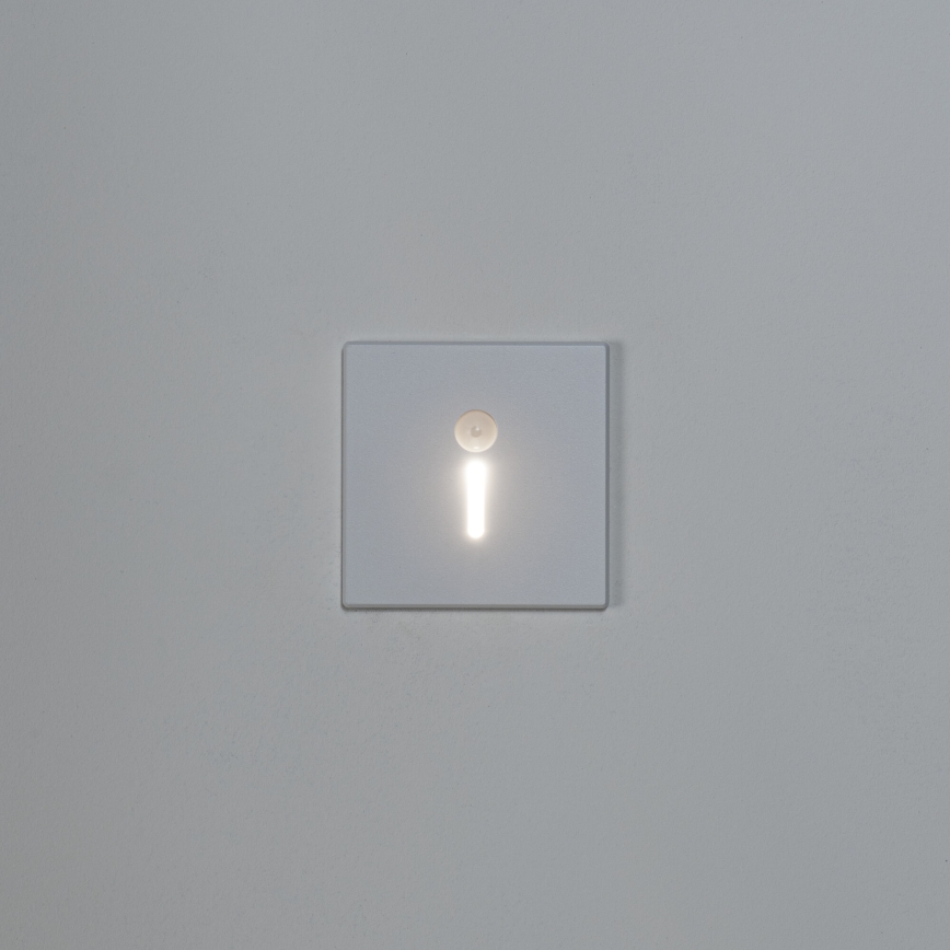 LED Schodišťové svítidlo se senzorem pohybu a soumraku MAGNIK LED/1,7W/230V 2700/3300/3900/4600/5700K bílá hranatý