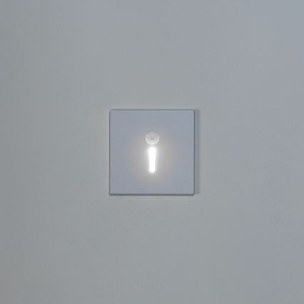 LED Schodišťové svítidlo se senzorem pohybu a soumraku MAGNIK LED/1,7W/230V 2700/3300/3900/4600/5700K bílá hranatý