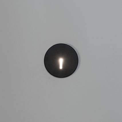 LED Schodišťové svítidlo MAGNIK LED/1,7W/230V 2700/3300/3900/4600/5700K černá kulatý