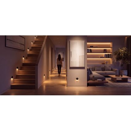 LED Schodišťové svítidlo MAGNIK LED/1,7W/230V 2700/3300/3900/4600/5700K černá kulatý