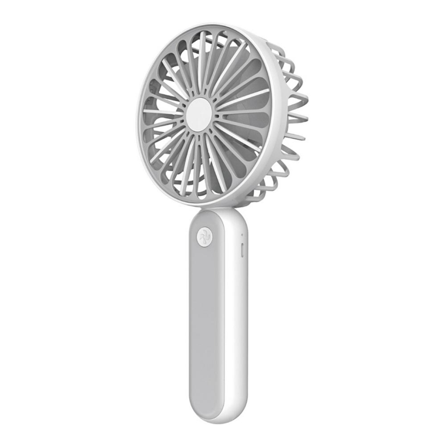 Kapesní ventilátor 1200 mA/3,7V USB šedá/bílá