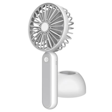 Kapesní ventilátor 1200 mA/3,7V USB šedá/bílá