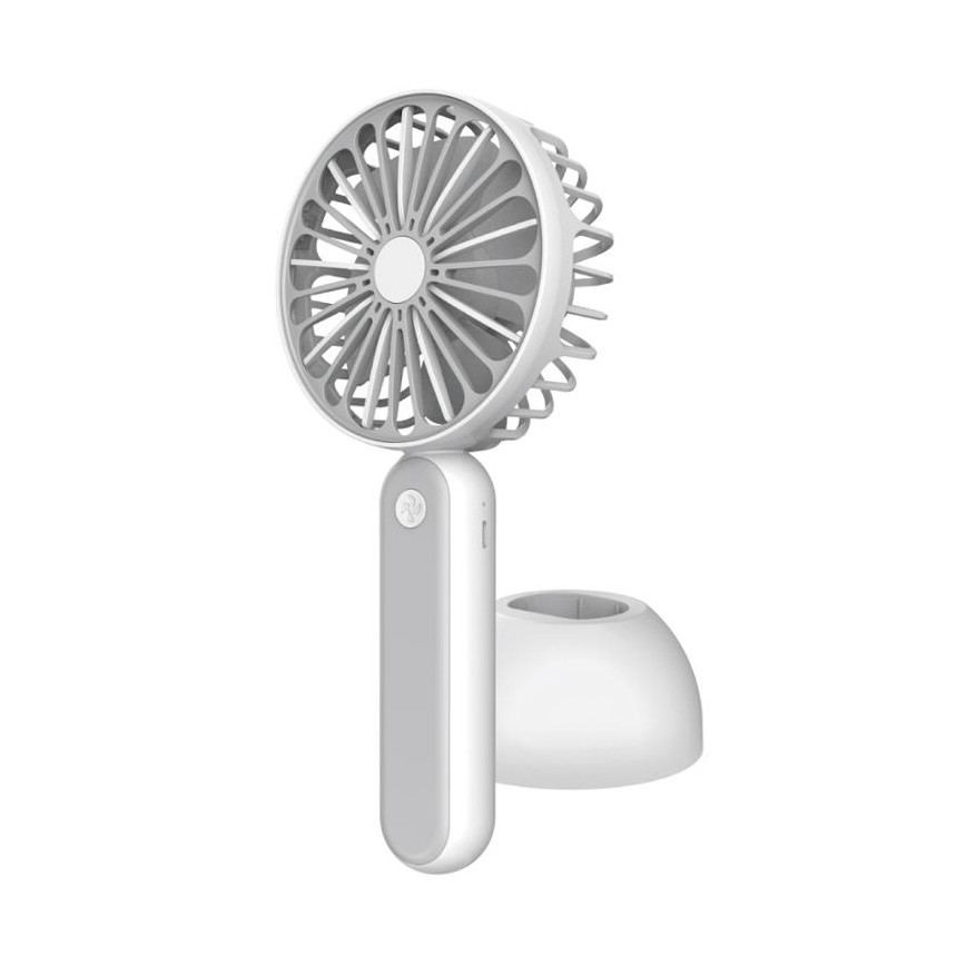 Kapesní ventilátor 1200 mA/3,7V USB šedá/bílá