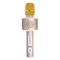 Karaoke mikrofon 6W/5V 1500 mAh Bluetooth zlatá