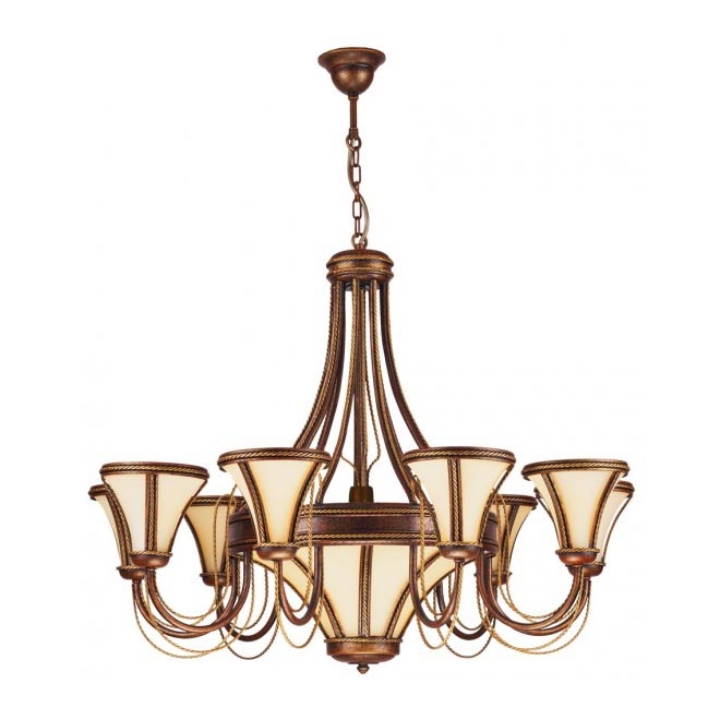 Kemar T/9 - Lustr TANAJA 9xE14/60W+1xE27/100W červená