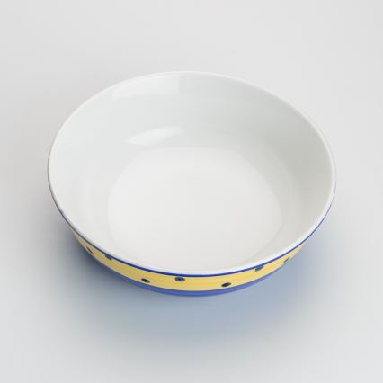 Keramická kompotová miska Lada 23 cm modrá žlutá