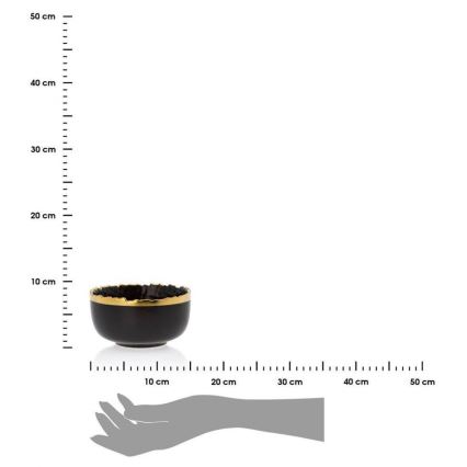 Keramická miska KATI 11,5 cm černá/zlatá