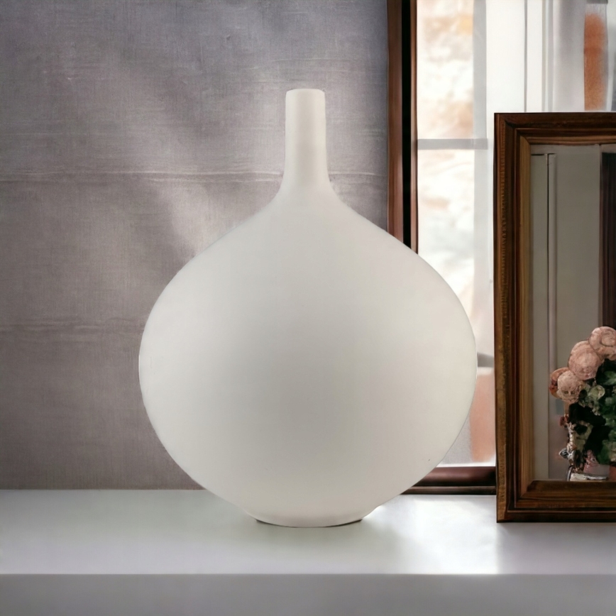 Keramická váza 24 cm bílá