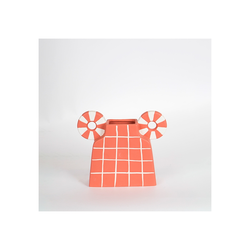 Keramická váza 30,6x22,5 cm oranžová